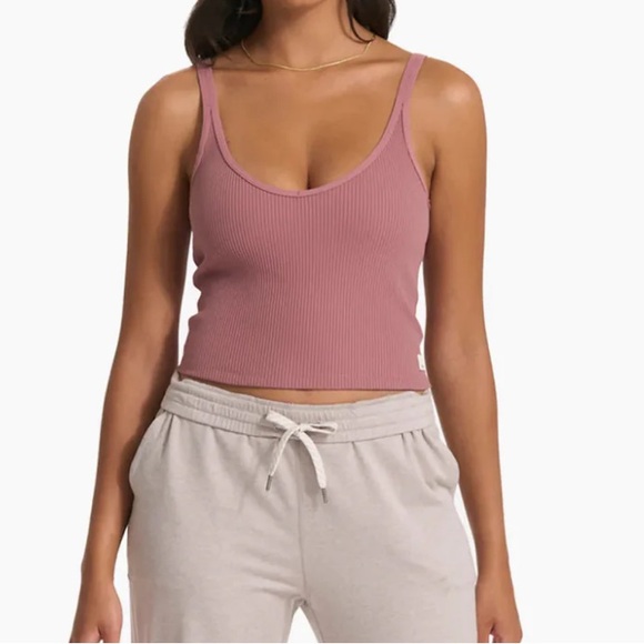 Vuori Tops - Vuori Ribbed Crop Tank Top